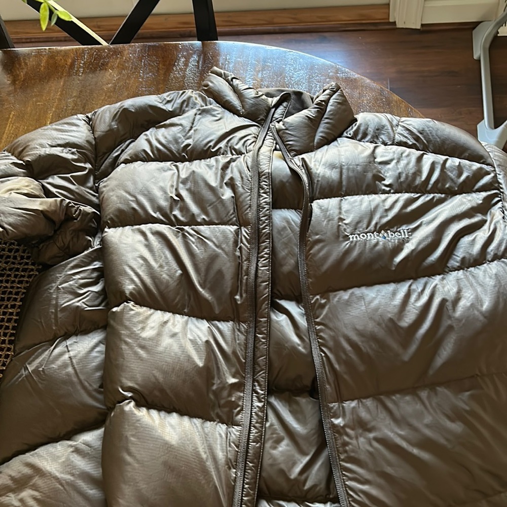 Montbell brown puffer men’s jacket